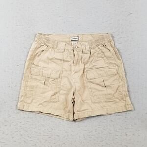 Talos Shorts Mens 36 Khaki Cargo 100% Cotton Elastic Waist Pockets